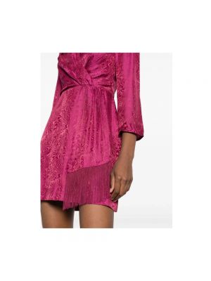 Jedwabna sukienka mini Saloni różowa