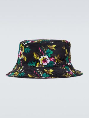 Satynowy kapelusz w kwiatki Kenzo