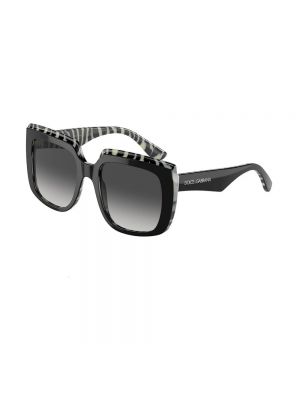 Okulary przeciwsłoneczne w zebrę Dolce And Gabbana czarne