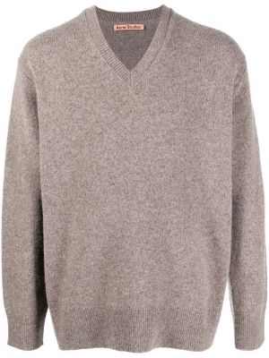 Плетен пуловер с v-образно деколте Acne Studios