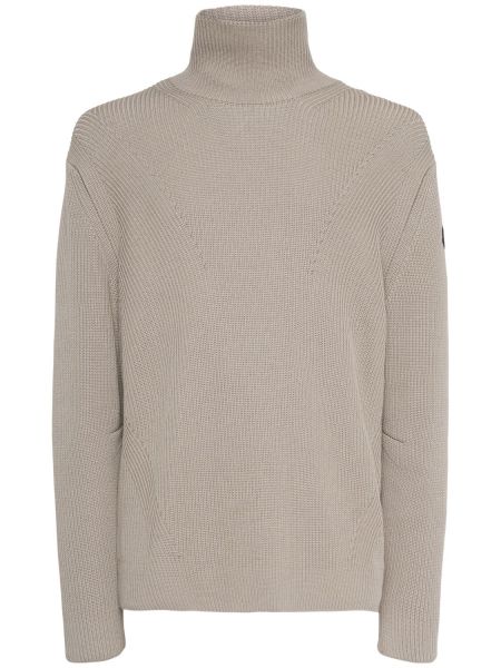 Bomull turtleneck Moncler beige