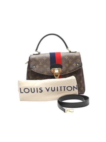Torebka bawełniana retro Louis Vuitton Vintage brązowa