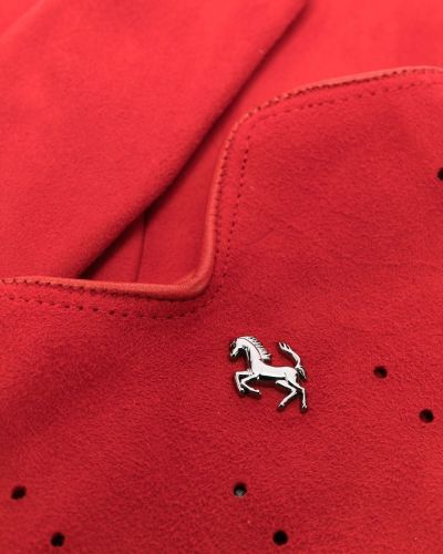 Leder handschuh Ferrari rot
