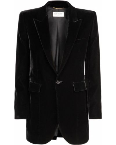 Aksamitna kurtka Saint Laurent czarna