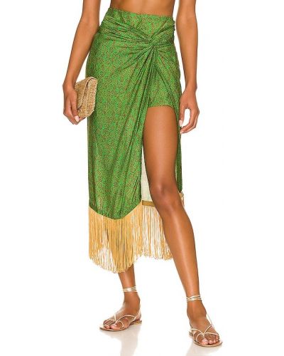 Spódnica z frędzlami Vix Swimwear, zielony