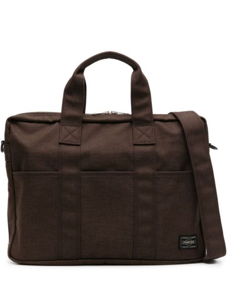 Τσάντα laptop Porter-yoshida & Co. καφέ