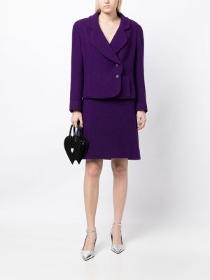 Vlněné sukně Chanel Pre-owned fialové