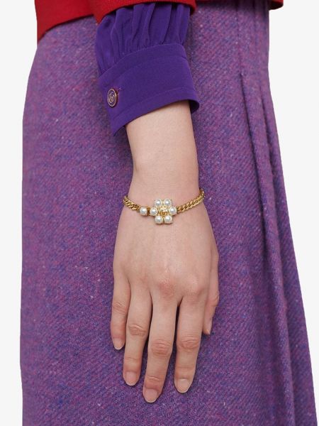 Bracelet avec perles à imprimé Gucci