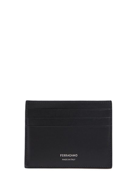 Cartera de cuero Ferragamo negro