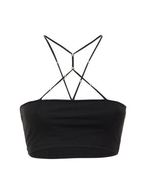 Crop top in jersey Rotate nero