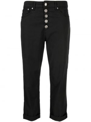 Kalhoty s knoflíky Dondup černé