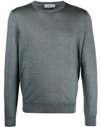 Jersey de tela jersey de cuello redondo Canali gris