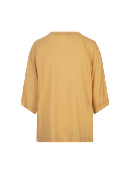 Haftowana koszulka z krótkim rękawem Fabiana Filippi żółta