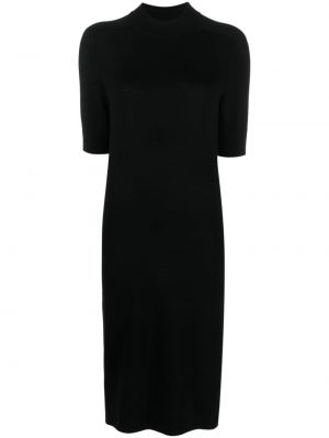 Vlnené midi šaty Calvin Klein čierna