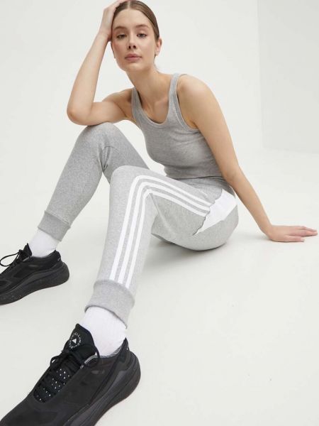 Szare spodnie sportowe Adidas Performance