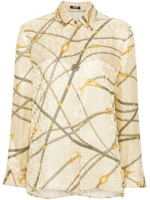 Žakárová košeľa s potlačou Versace