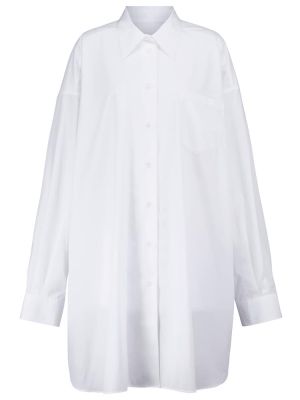 Oversize kleid aus baumwoll Maison Margiela weiß