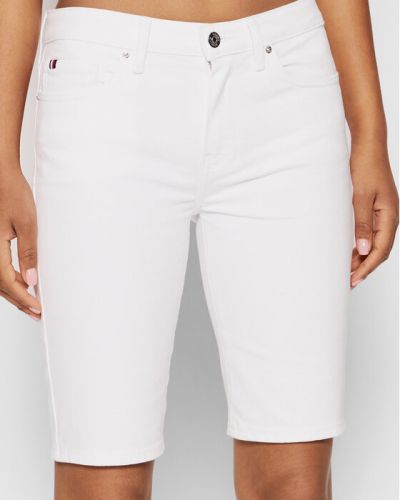 Shorts en jean slim Tommy Hilfiger blanc