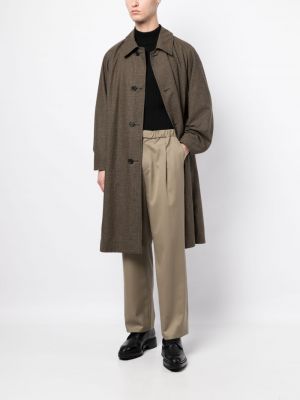 Pantalon en laine plissé Studio Tomboy marron