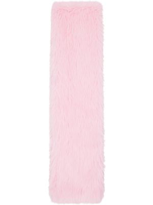 Розовый шарф из искусственного меха MSGM