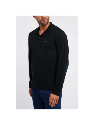 Sweter z długim rękawem z naszywkami Sun68 czarny