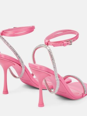 Sandali di raso con cristalli Simkhai rosa