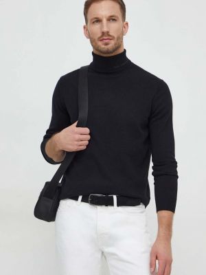 Czarny sweter wełniany Karl Lagerfeld