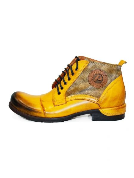 Ботинки на шнуровке Peppe Shoes желтые