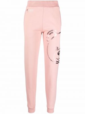 Pantalones con estampado Moschino rosa
