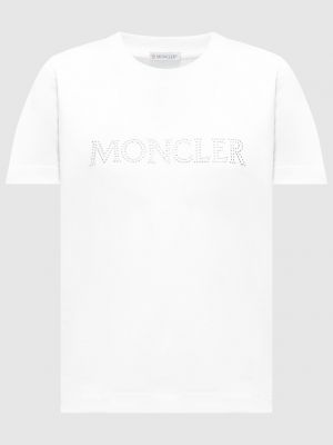 Белая футболка Moncler