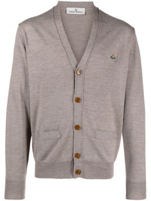 Cardigan di lana Vivienne Westwood grigio