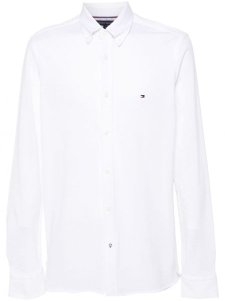 Camicia di cotone Tommy Hilfiger bianco