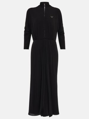Midi šaty Prada - čierna