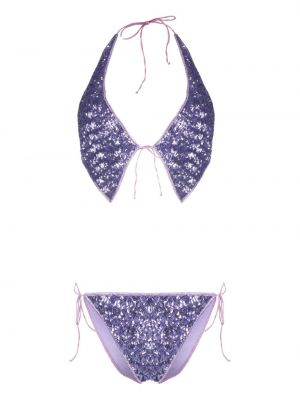 Bikinis su blizgučiais Oséree violetinė