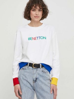 Bluza bawełniana United Colors Of Benetton biała