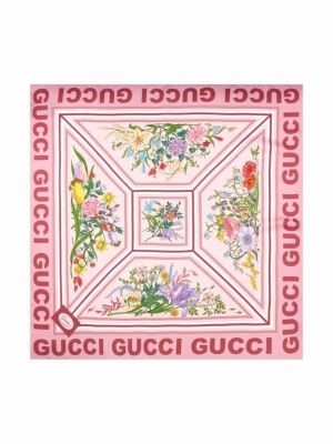 Платок в цветочек с принтом Gucci