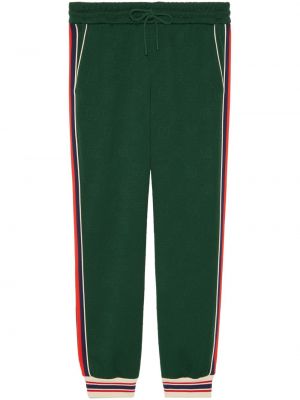 Žakárové sportovní kalhoty Gucci zelené