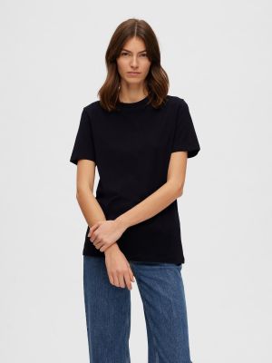 T-shirt a maniche lunghe Selected Femme nero