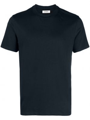 T-shirt brodé en coton Sandro bleu