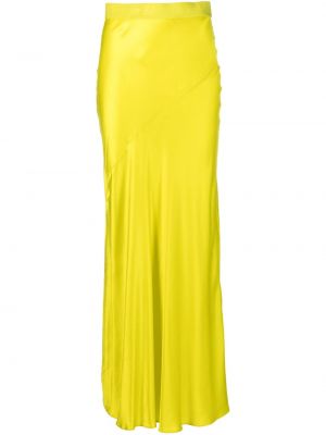Saténové dlouhá sukně Rodebjer - žlutá