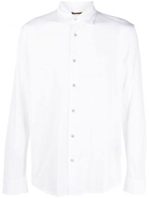Βαμβακερό πουκάμισο Moorer λευκό