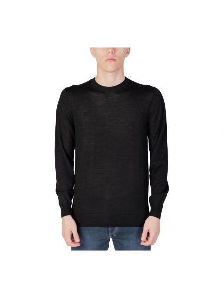 Dzianinowy sweter bawełniany Liu Jo czarny