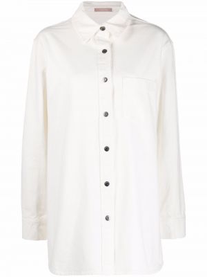 Camisa con botones oversized 12 Storeez blanco