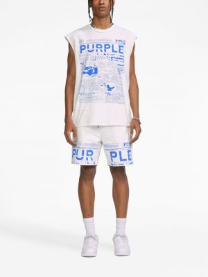 Kokvilnas krekls ar apdruku Purple Brand