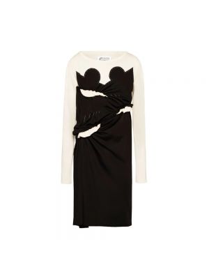 Czarna sukienka mini z dżerseju Maison Margiela