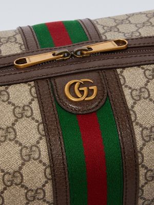 Пътна чанта Gucci кафяво