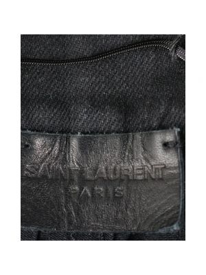 Vaqueros de algodón Saint Laurent Vintage negro