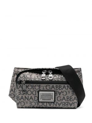 Pasek z nadrukiem Dolce And Gabbana brązowy