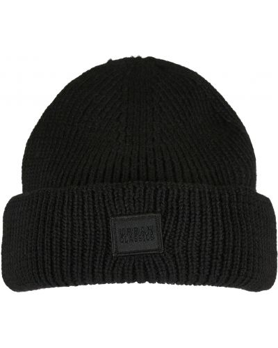 Плетена вълнена шапка Urban Classics черно