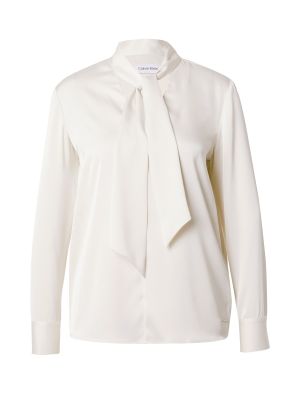 Bluză de lână Calvin Klein alb